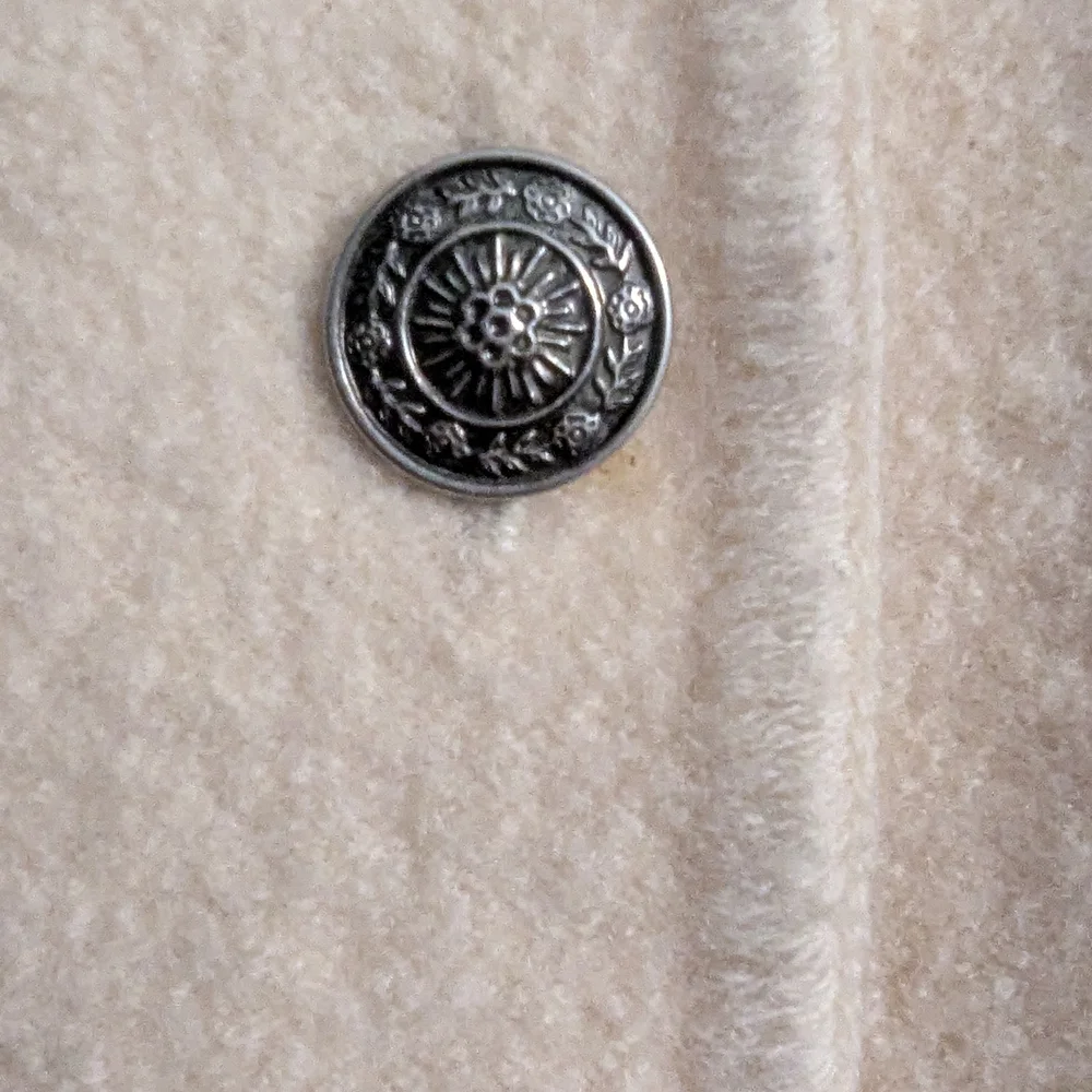 Casual Corner Elegant Ivory Pea Coat - Picture 2 of 4